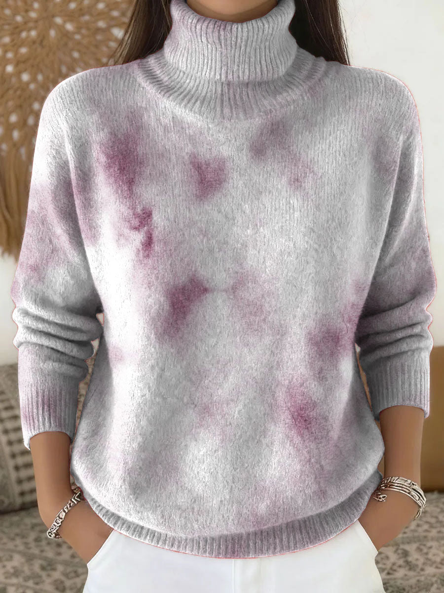 Pink gradient decorative pattern Casual Sweater
