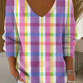 womens-colorful-stripe-painting-art-print-casual-pullover-sweater