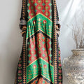 Women's Vintage Ethnic Geometric Totem Art Print Pocket Cotton Dress