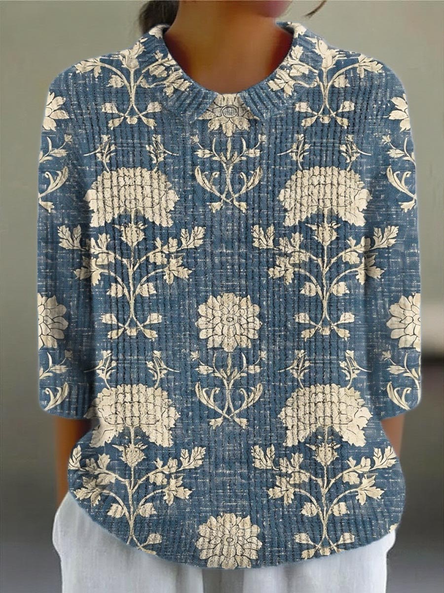 womens-vintage-floral-art-print-casual-pullover-sweater-ms4v