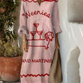Women's Weenies And Martinis Funny Dachshund Art Print Dress