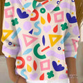 womens-abstract-colorful-geometric-pattern-painting-art-print-casual-peter-pan-collar-3-4-sleeve-sweater