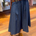 Women's Solid Color High Waist Casual Cotton Skirt