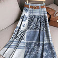 Women's Floral Art Print Casual Cotton Skirt