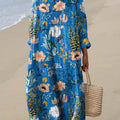 Women's Lovely Floral Art Pattern Art Print Cotton Dress