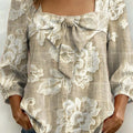 Women's Floral Art Print Casual Stylish Cotton Shirt