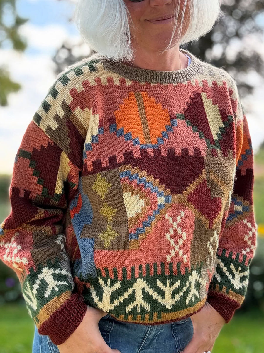 vintage-pattern-knitted-pullover-sweater