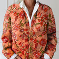cardigan/pull boutonné à imprimé floral vintage pour femme - Delk 