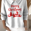 Merry Christmas decorative pattern Casual Sweater