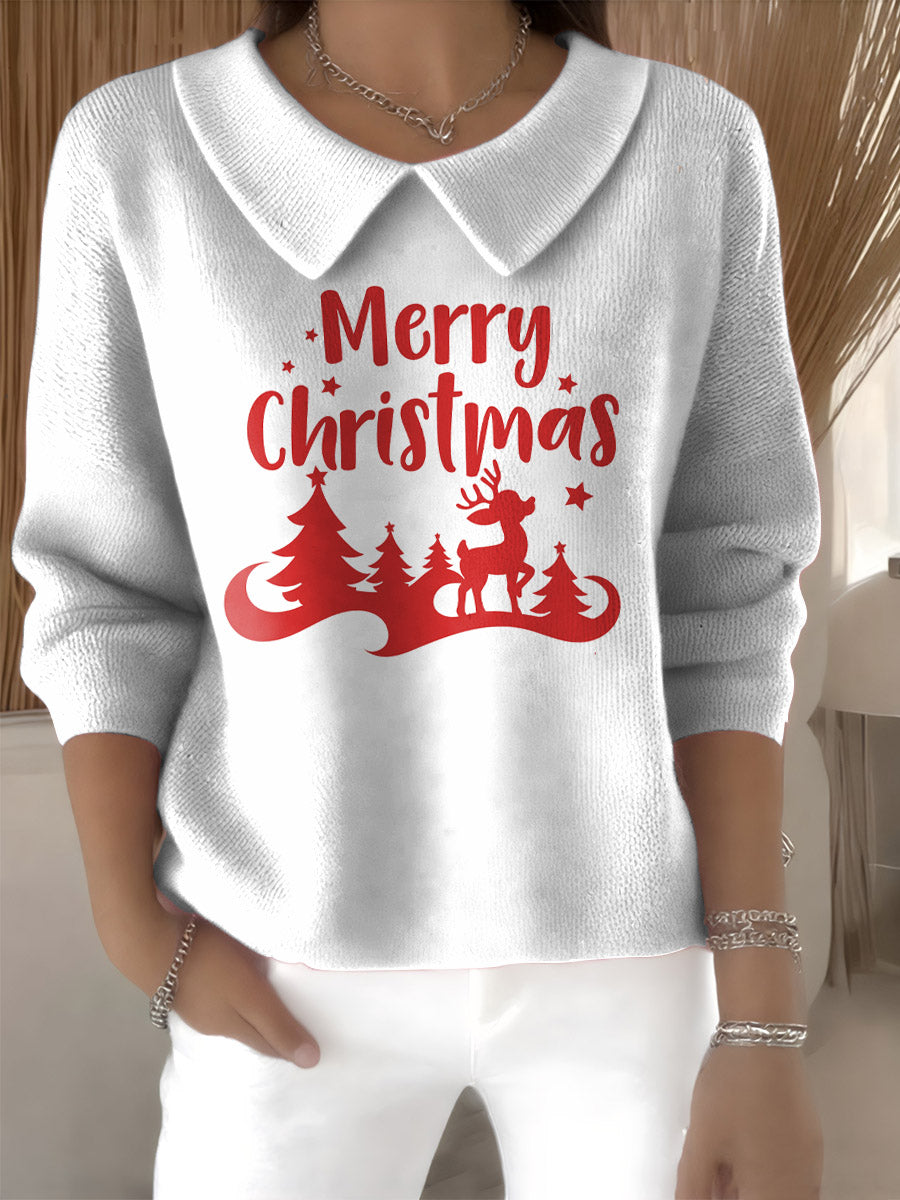 Merry Christmas decorative pattern Casual Sweater