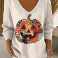womens-funny-pumpkin-halloween-pattern-art-print-casual-pullover-sweater