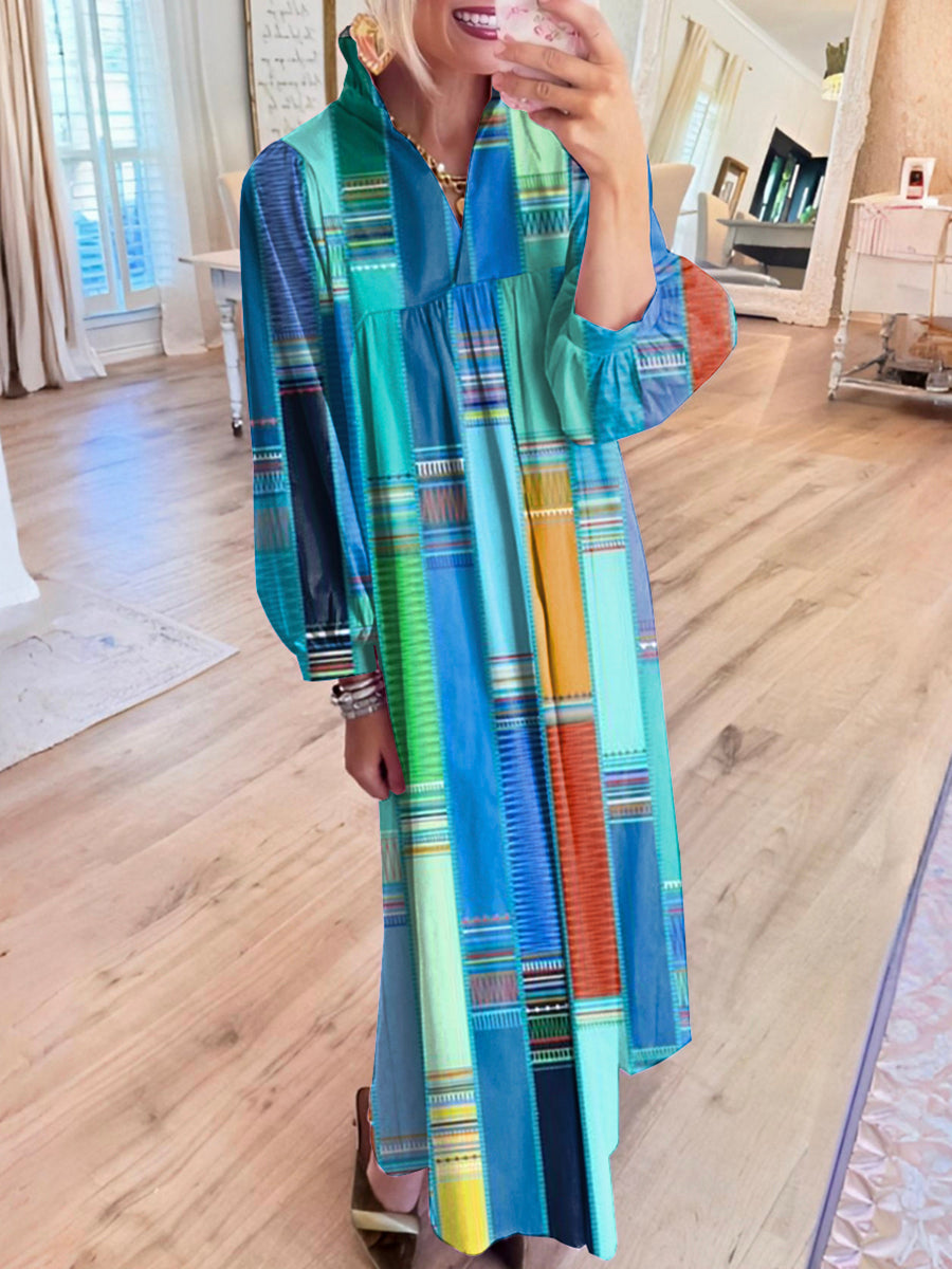 Colorful Horizontal Striped Dress