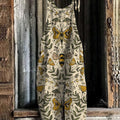 Bees and Moths Pattern Casual Jumpsuit
