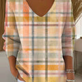 womens-plaid-pattern-art-print-casual-pullover-sweater-mz69