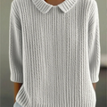 Women's Solid Color Casual  3/4 Sleeve sweater