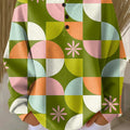 Women's Abstract Colorful Geometric Plaid Painting Art Print Casual Cotton Shirt