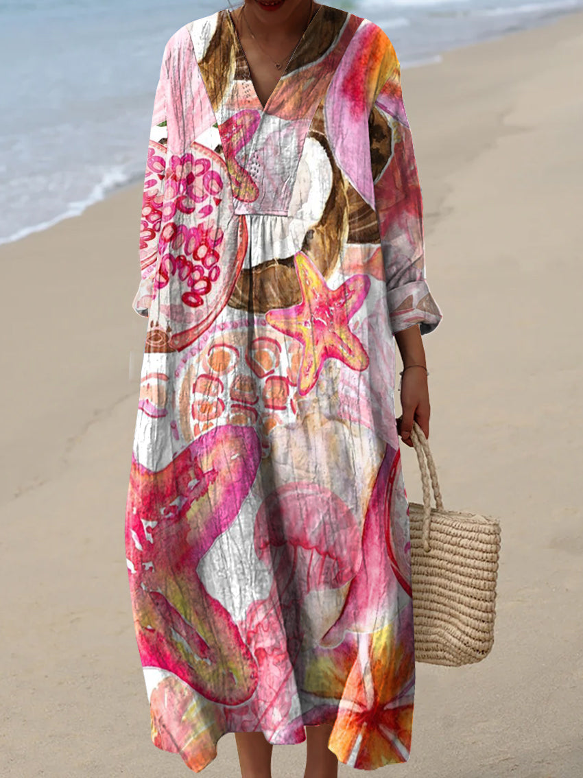 Women's Island Pattern  Art Print Dress