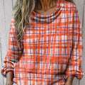 Women's Plaid Pattern Art Print Casual Long Sleeve Comfortable Cotton Shirt