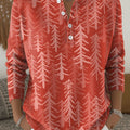 Women's Christmas Trees Pattern Art Print Buttoned Cardigan Sweater