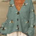 womens-vintage-bee-art-print-casual-pullover-sweater