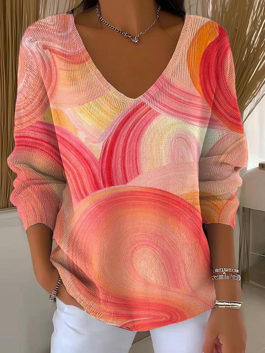 womens-abstract-pattern-art-print-casual-pullover-sweater-ytuu