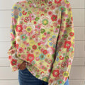 womens-vintage-art-flower-print-knit-turtleneck-pullover-sweater-t6o9