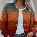 autumn-gradient-striped-print-buttoned-cardigan-sweater