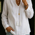 Women's Bohemian Style Cotton And Linen Top