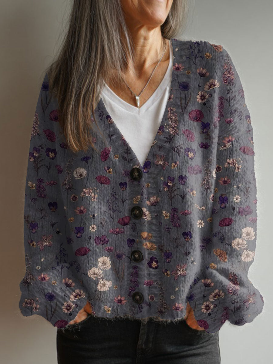 vintage-flower-art-print-buttoned-v-neck-cardigan-sweater-eiaz