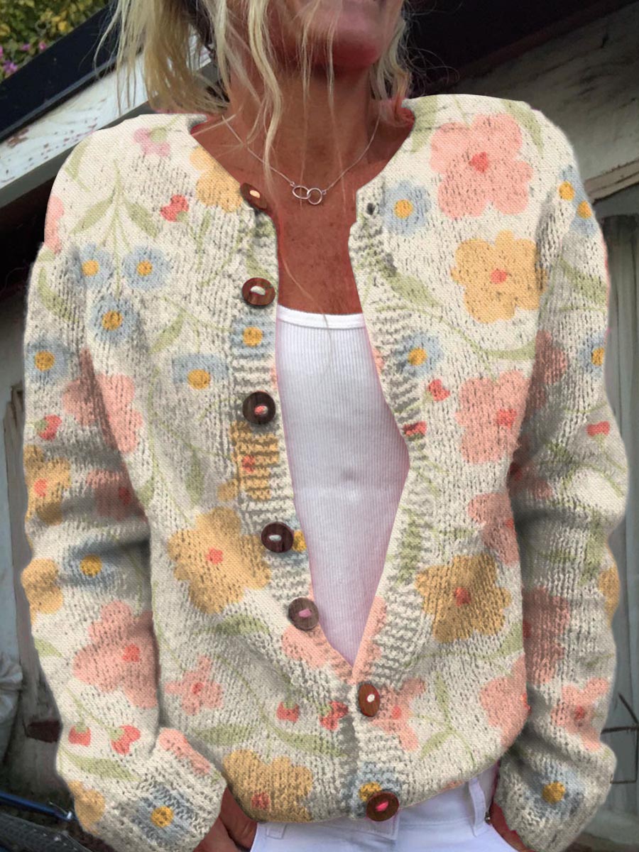 womens-vintage-floral-art-print-buttoned-cardigan-sweater-40u6