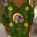 womens-funny-turkey-art-print-casual-pullover-sweater