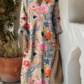 Robe en coton à imprimé floral vintage pour femme