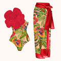 Aether Flower Printed Swimwear Two Piece Set