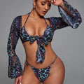 Ensemble bikini trois pièces Brigitta Leopard