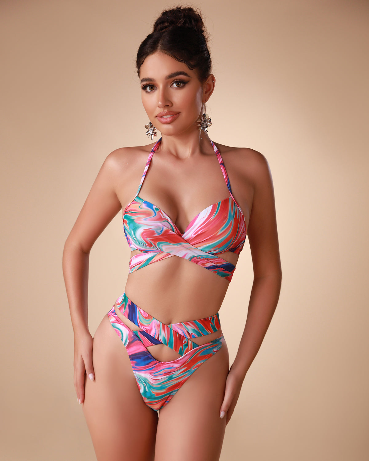 Linnaea Tie-Dye Printed Bikini