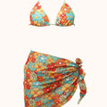 Dina Floral Bikini Three Piece Set