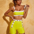 Ensemble de bandages jaunes ornés Milana