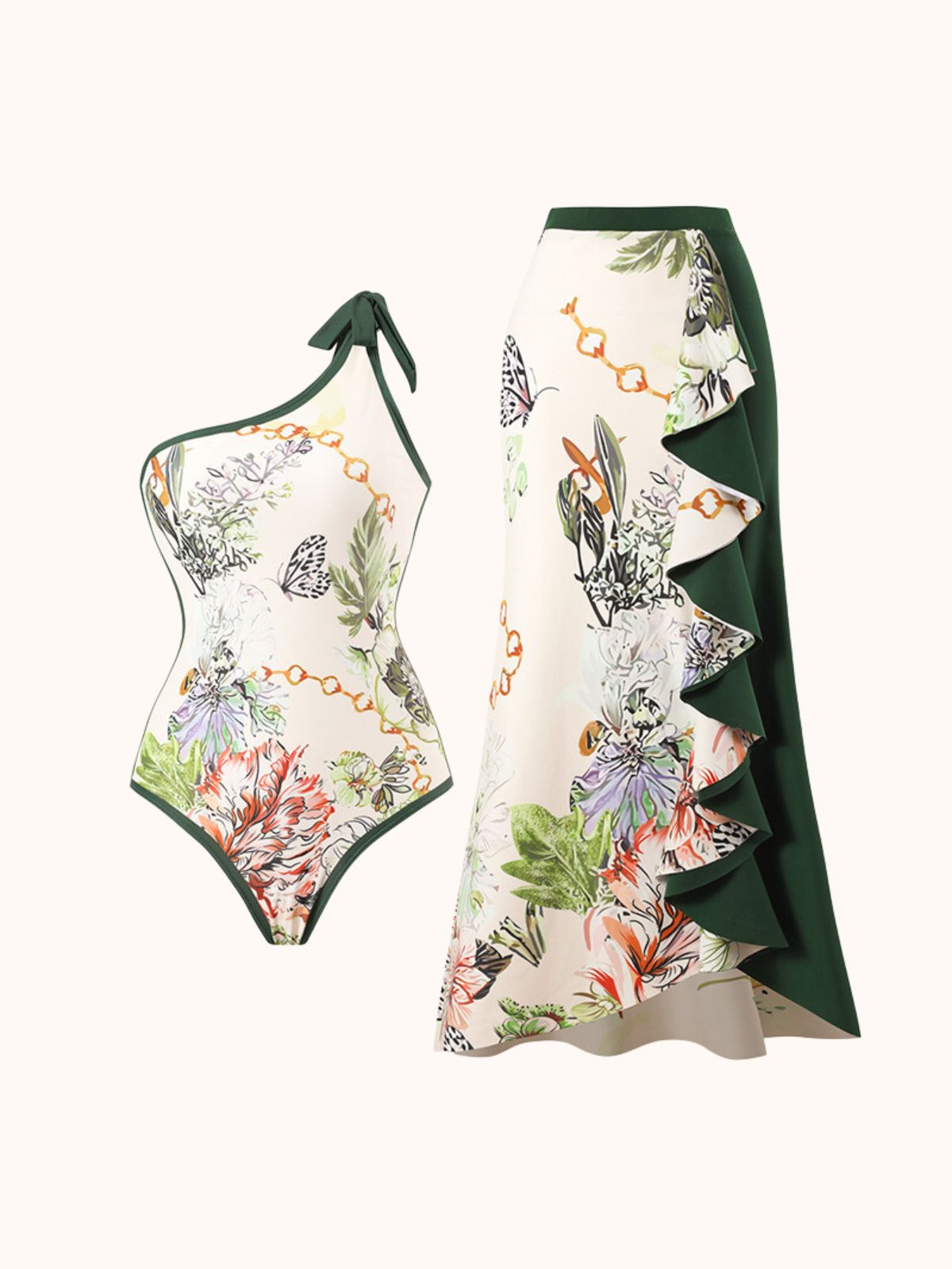 Nadine Printed Swimwear Two Piece Set