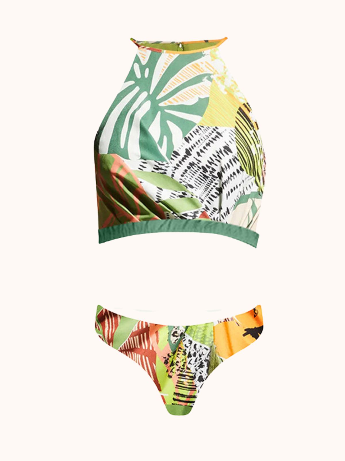 Ororo Printed Bikini Three Piece Set