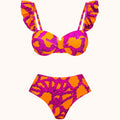 Salem Ruffle Printed Bikini Two Piece Set