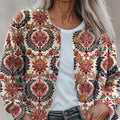 cardigan/pull boutonné à imprimé floral vintage pour femme - 028v 