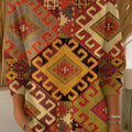 Women's Ethnic Diamond Geometric Pattern Art Print Casual Pullover Sweater