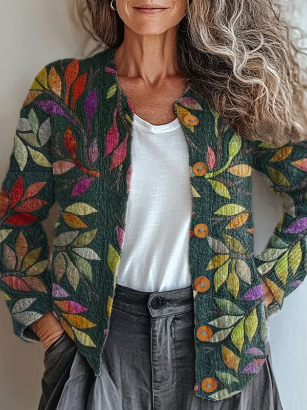 vintage-flower-art-print-buttoned-cardigan-sweater-b1n1
