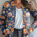 womens-blue-ethnic-art-flowers-print-buttoned-cardigan-sweater