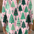 Merry Christmas! Beautiful Christmas Tree Painting Art Print Buttoned Cardigan Sweater
