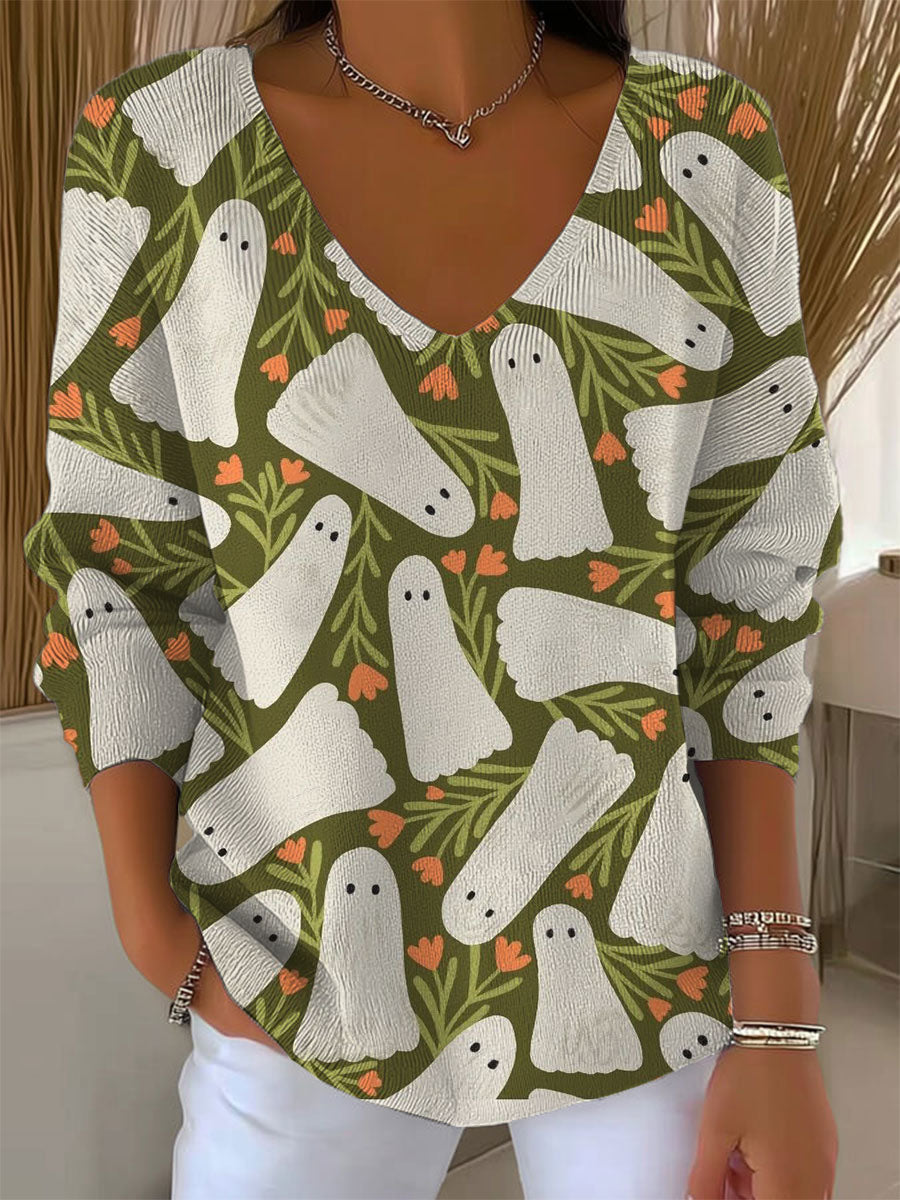 womens-vintage-ghost-flower-art-print-casual-pullover-sweater-3ntw