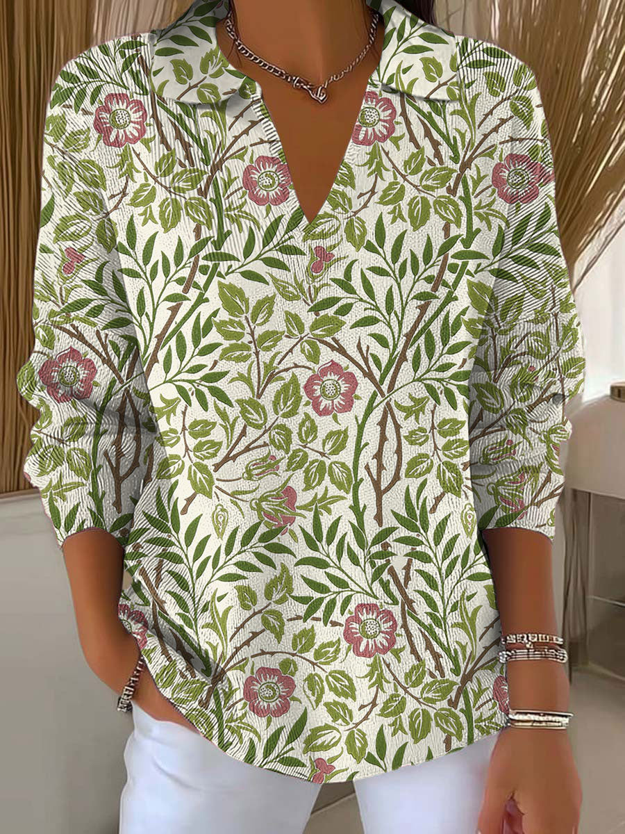 womens-vintage-flower-art-printed-casual-hooded-button-sweater-qzln