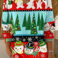 Women's Beautiful Colorful Christmas Tree Snowman Drawing Art Print Casual Pullover Sweater