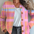 vintage-abstract-plaid-art-print-buttoned-cardigan-sweater