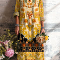 Women's Vintage Ethnic Geometric Floral Art Print Dress